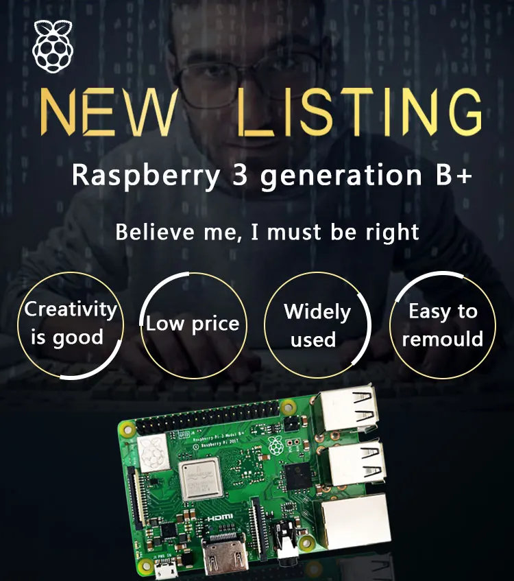 Raspberry Pi 3 Model B+ Raspberry Pi Raspberry Pi3 B Plus Pi 3 Pi 3B с Wi-Fi и Bluetooth