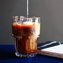 Новейшая ледяная латте стеклянная ледяная кофейная стеклянная мелко заваренная пивная кружка термостойкая чашка для горячей и холодной воды Размер S и M