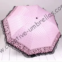 Имитация райского зонта, UPF> 40+, ladies'parasol, серебряное покрытие(УФ-защита), вышивка boder, Леопардовый desgin, смешанный заказ