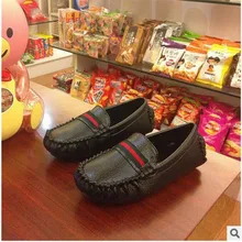 2017 spring and autumn brand children shoes male female child single shoes child Moccasins fashion leather