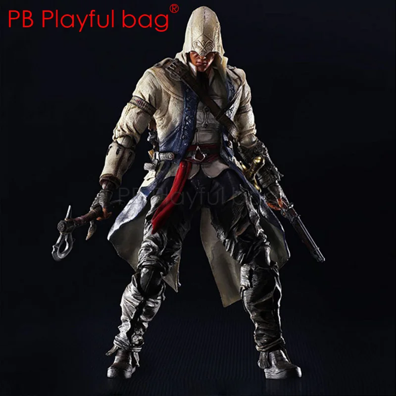 

Famous Game Assassin crees 27cm Assassin Connor Movable Model Action figure Playful bag creative product for game fans HA13