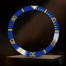 Запасные части часов, синий керамический БЕЗЕЛЬ 38 мм подходит для 40 мм Sub автоматические часы