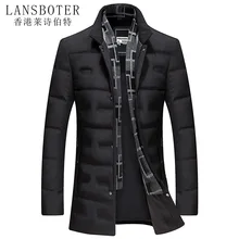 Новинка зимы утепленная Для мужчин куртка-пуховик для девочки шерстяной шарф Для мужчин куртка-пуховик для девочки