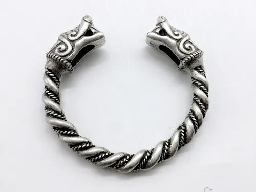 Viking браслет в античном серебряном цвете Fenrir Pengan с волками Norse браслеты волком