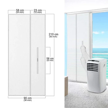 

Air Conditioner Dryer Door Seal Works With All Mobile 90x210CM Mobile air conditioner soft cloth sealing baffle#701g40