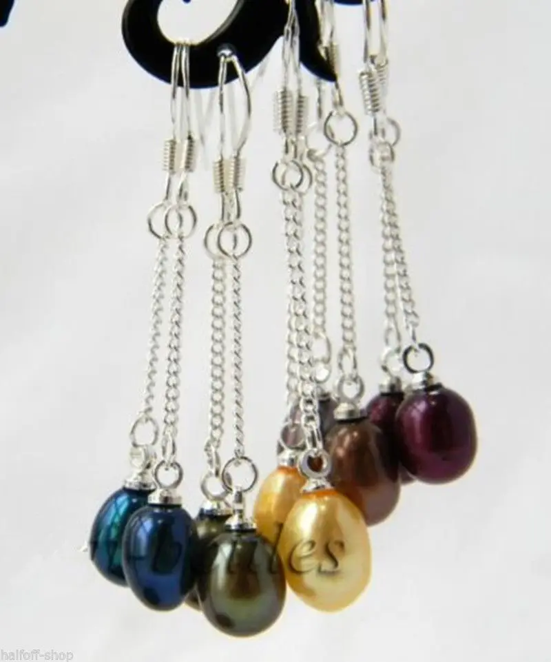 

Free shippingNew Girls Wholesale 5Paris Rice Freshwater Pearl Dangle Sterling Silver Earrings 6.10