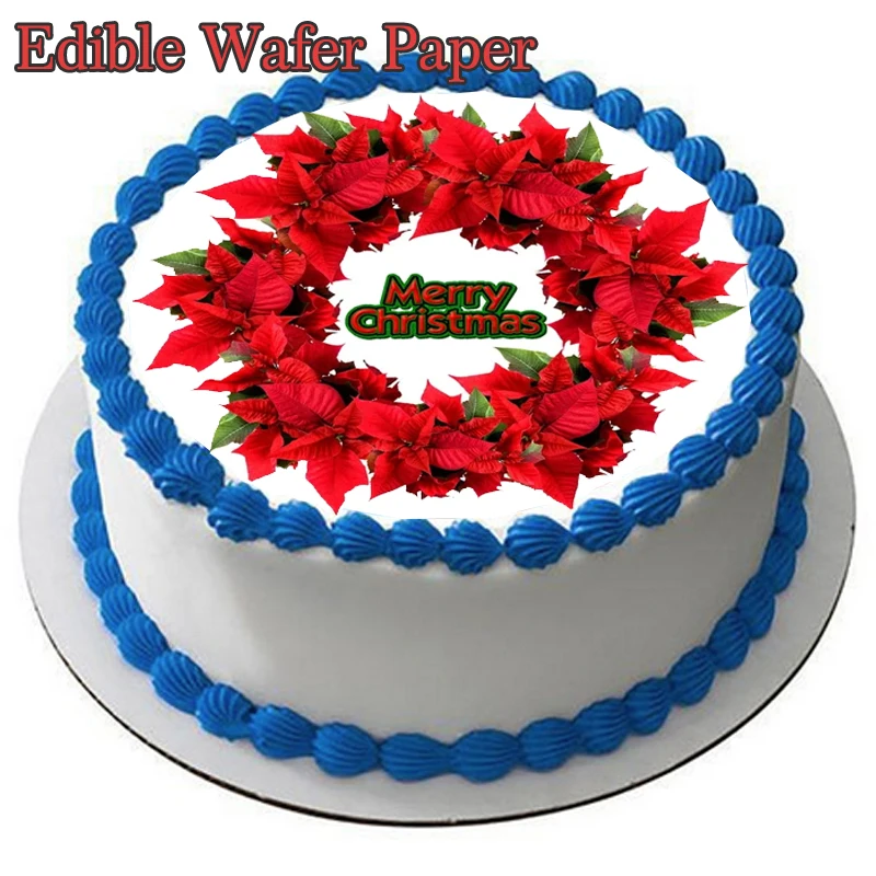 Papier A Gaufres Comestibles Pour Decoration De Gateaux Image De Noel Feuille De Sucre Fournitures De Decoration De Gateaux De Fete De Noel Aliexpress