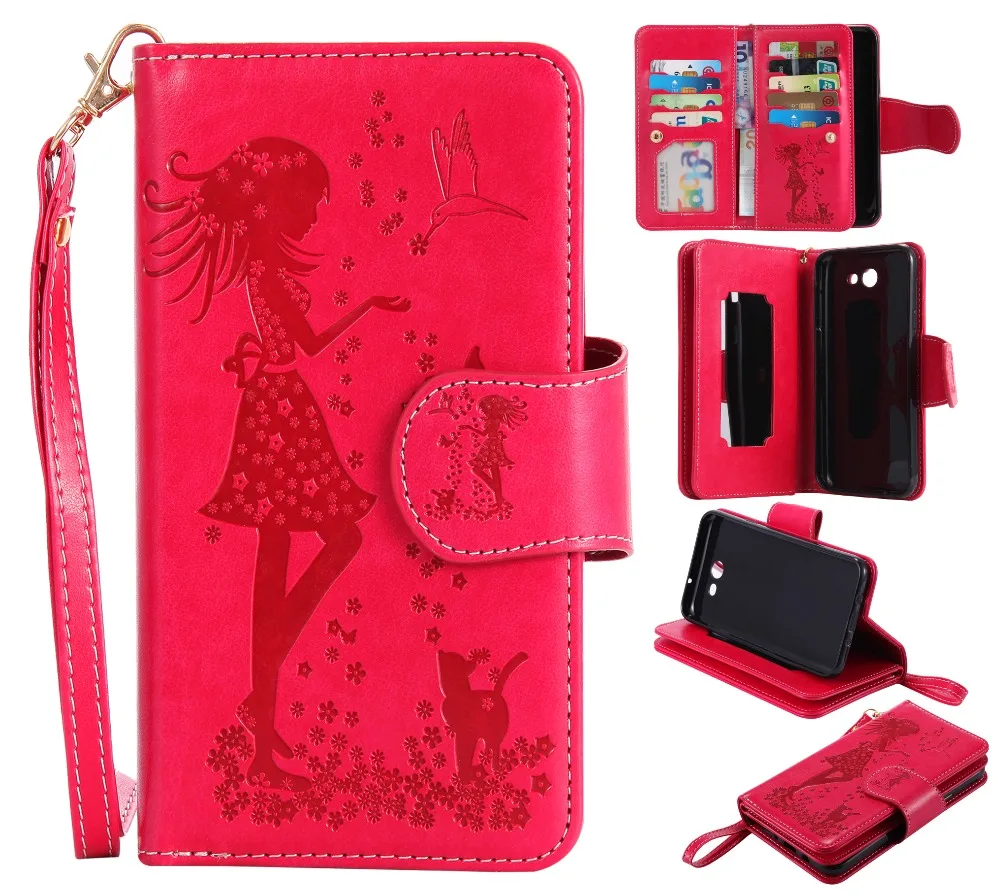 

Luxury Leather Wallet For coque Samsung Galaxy J7 Prime Case Flip Cover Galaxy J7 Prime 3D 9 Card Phone Cases j72017 j720 Case