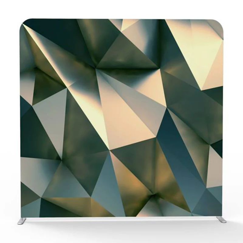 

Free design 3D Metal Printing double side Pillow Backdrop with Frame stand for photography background and Party wedding