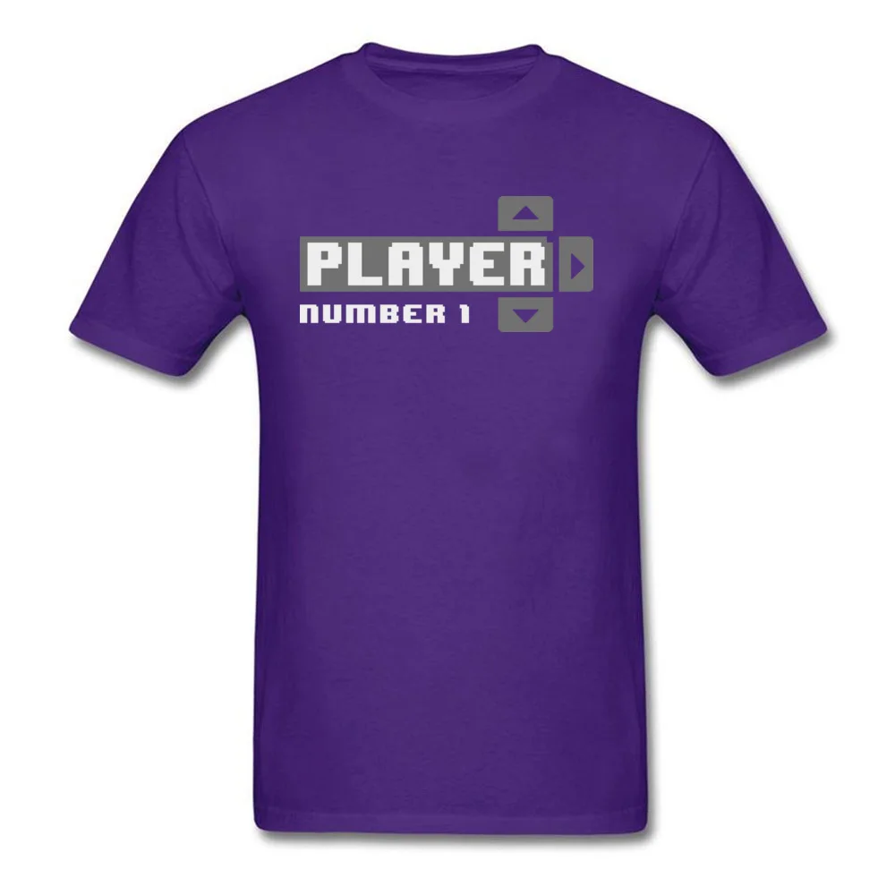 Player Number 1 All Cotton Tops T Shirt for Men Leisure T Shirt 3D Printed Prevailing O-Neck Tops Shirt Short Sleeve Player Number 1 purple