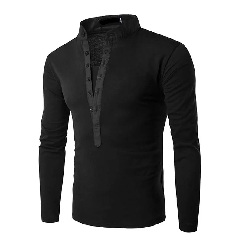 Мужская футболка с длинным рукавом V образным вырезом|mens long sleeve t-shirt|long t-shirtmen |
