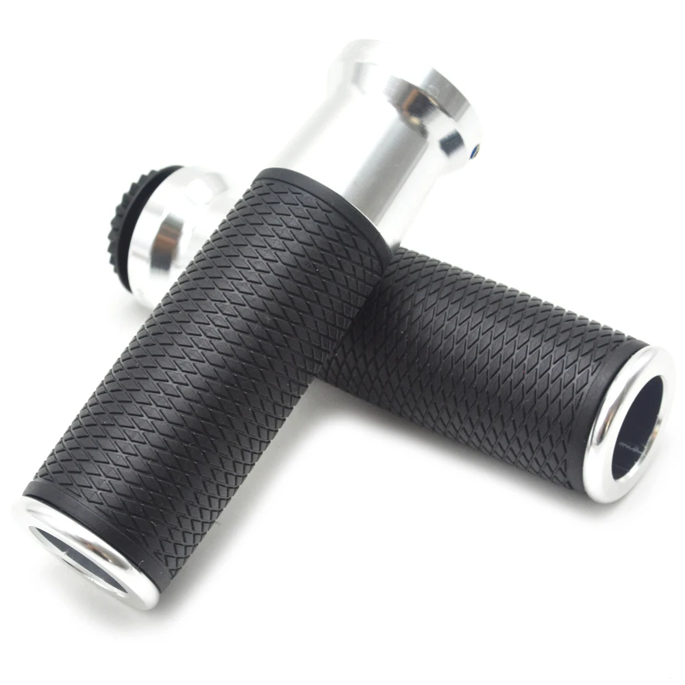 Ручки для мотоцикла заканчивается ручки Кепки для R1 R3 R6 FZ1 FZ6 TMAX530 CBR CB400 Z750 Z800 GSXR ER6N MT-09 FZ09 MT-07 MT-03 - Цвет: Серебристый