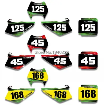 

H2CNC Custom Number Plate Backgrounds Graphics Sticker & Decal Fit For Kawasaki KDX200 KDX220 1995-2008 KDX 200 220