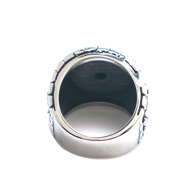 Size 7 To Size 15 Mens Boys 316L Stainless Steel Cool Punk Gothic Anchor Rudder Classic Ring 6