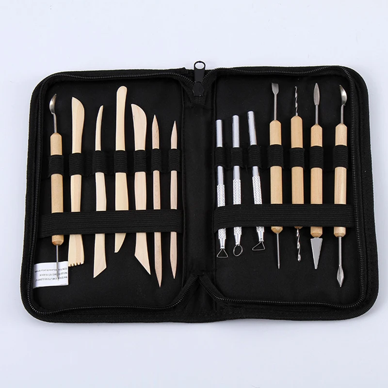 

14pcs Clay Sculpting Tools Pottery Carving Tool Set - Includes Clay Color Shapers Modeling For School Student Artist Supplies