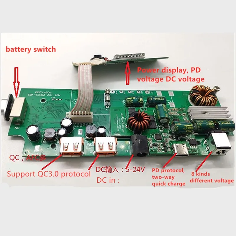 Блок питания для ноутбука корпус коробка usb быстрое зарядное устройство QC3.0 diy