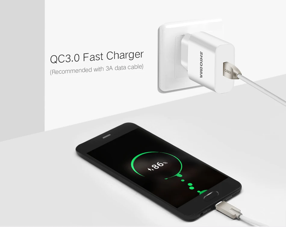 2SHiQiMA Fast Charger Quick Charge Dual QC 3.0 USB Phone Universal wall Travel Charger For Samsung galaxy S9 For Xiaomi Redmi 4x