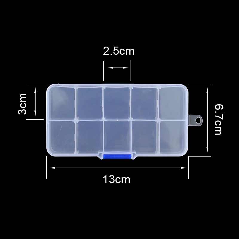 Коробка для хранения рыболовных снастей 1 шт. прозрачный пластик 10 отсек регулируемые рыболовные аксессуары ассортимент чехол для хранения