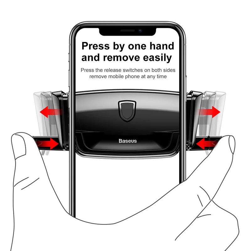 Автомобильный держатель для телефона Baseus для iPhone, samsung, Xiaomi, универсальный автомобильный держатель, 360 градусов, автомобильный держатель для мобильного телефона