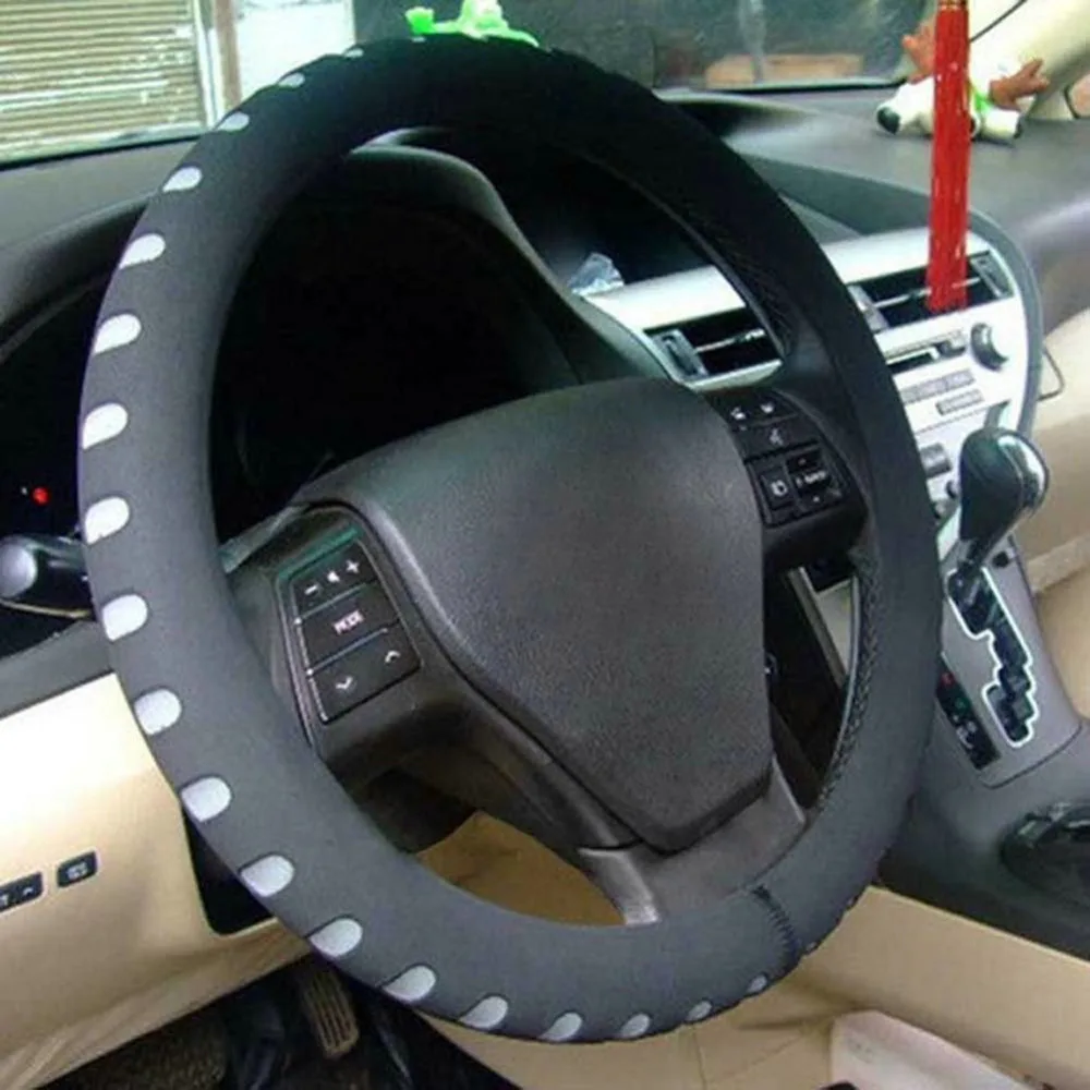 Универсальный чехол рулевого колеса автомобиля EVA диаметр 38 см автомобильные Чехлы 3 цвета подходят для большинства автомобилей Стайлинг анти держатель протектор