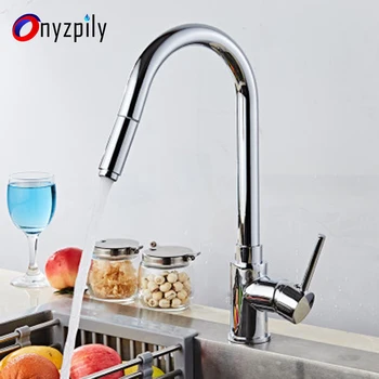 

Rotary kitchen faucet European pumping faucet sink dish basin cold and hot faucet
