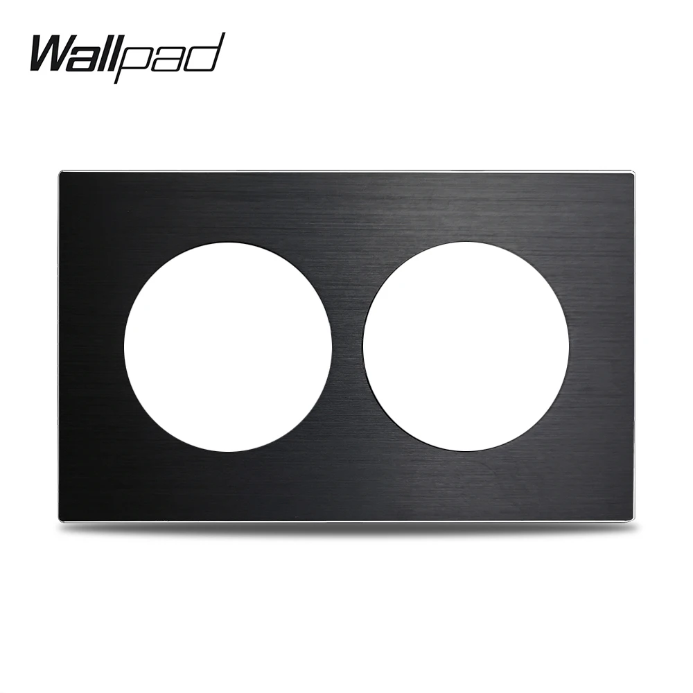 Wallpad двойной алюминиевый каркас черный серебристый золотой 3x6 пластина для L6