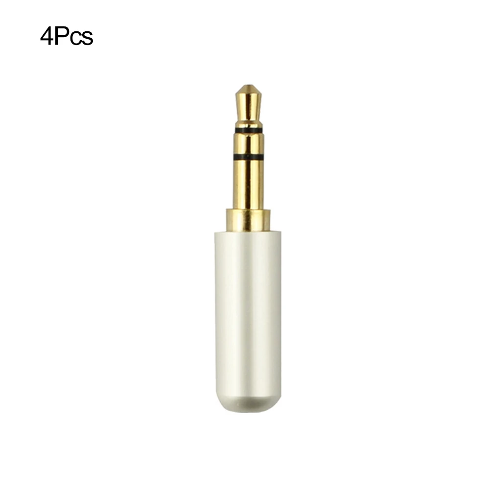 

4pcs 3.5mm Three Headphone AUX Plug 3.5 Connectoren Jack Connector Plug Jack Stereo Headset Dual Track 4 stks