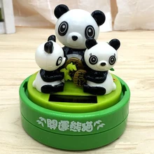 Кукла на солнечной батарейке, качалка, гигантская панда, милый качающийся головой, украшение интерьера, Автомобильные украшения, унисекс, пластик, Электронная наука