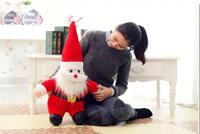 Красное платье Санта Клаус плюшевые игрушки, около 65 см отец Рождество куклы, Рождество подарок w5344