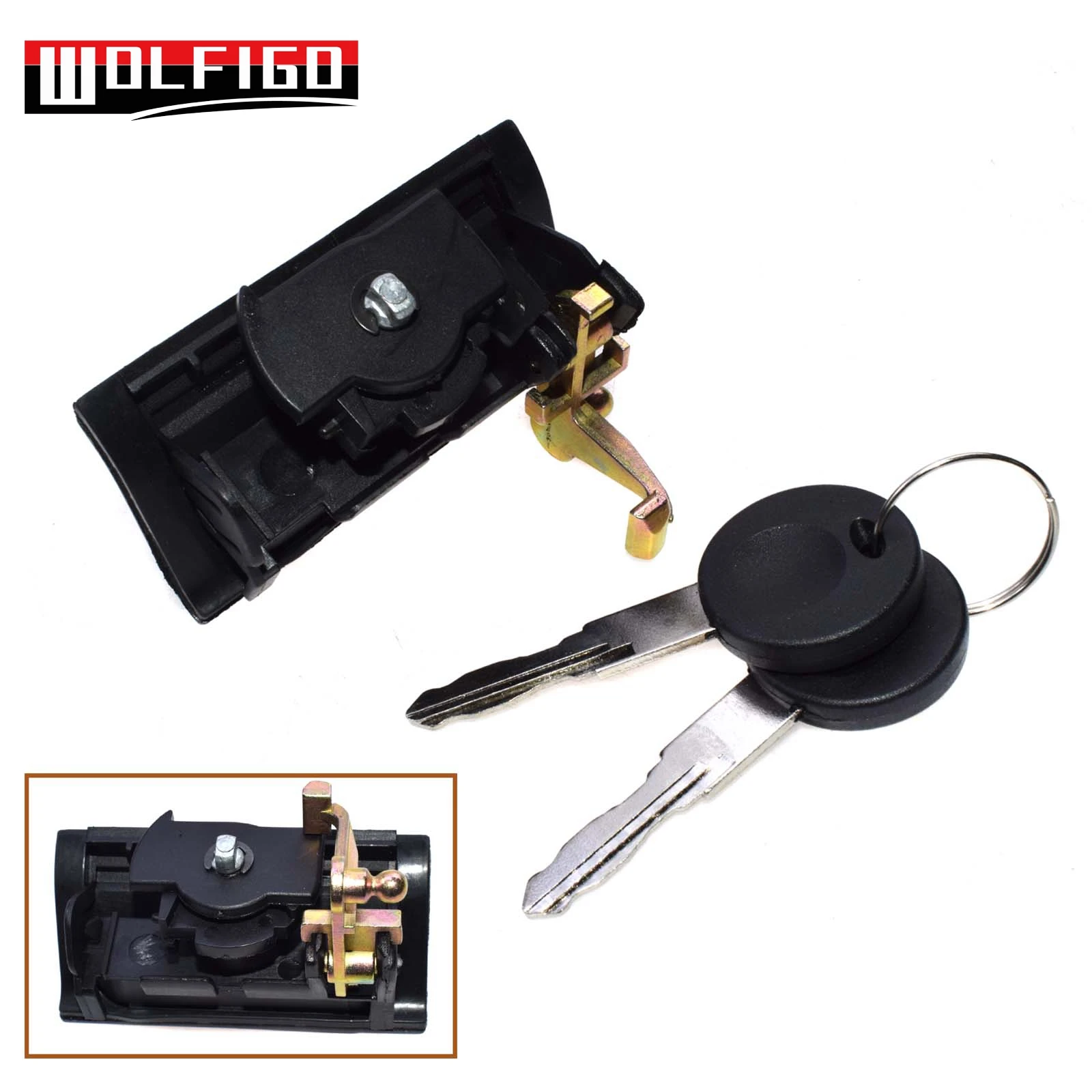 

WOLFIGO New Rear Tail Gate Lock With Keys For VW Flight Golf Mk3 Polo Classic 1H6827571K, 1H6827571E, 1H6827571C, 1H6827571B
