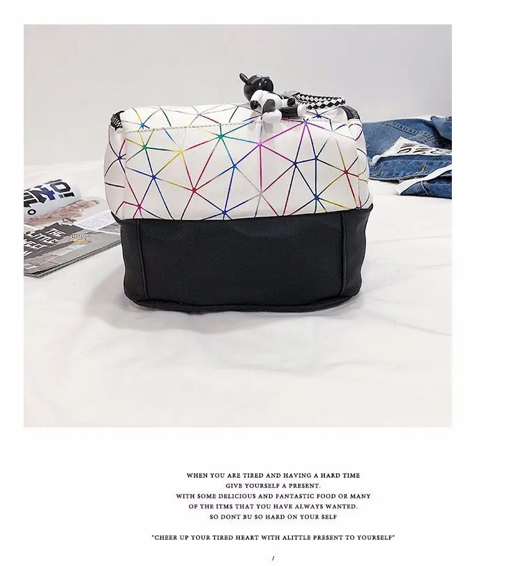 Женский рюкзак из искусственной кожи Knapsak Mochila Feminina с лазерной сеткой Большой