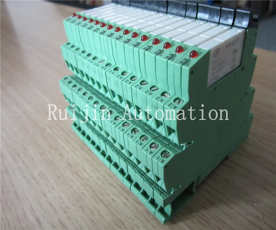 slim terminal block 230vac dc compatible phoenix relay modules plc