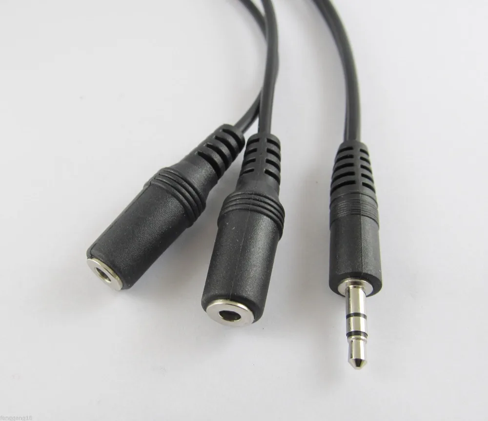 10pcs 3 5mm 1 8 Stereo Audio Headphone Y Splitter Adapter Cable for Mp3 MP4 28cm