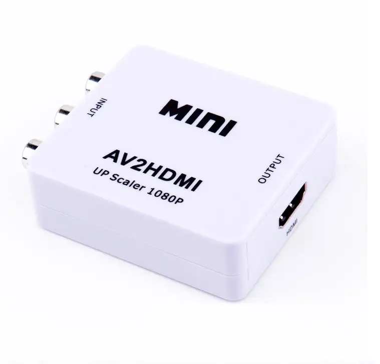  Full HD Maschio a Femmina RCA AV A HDMI Adattatore Mini Composite CVBS a HDMI AV2HDMI Audio Convert