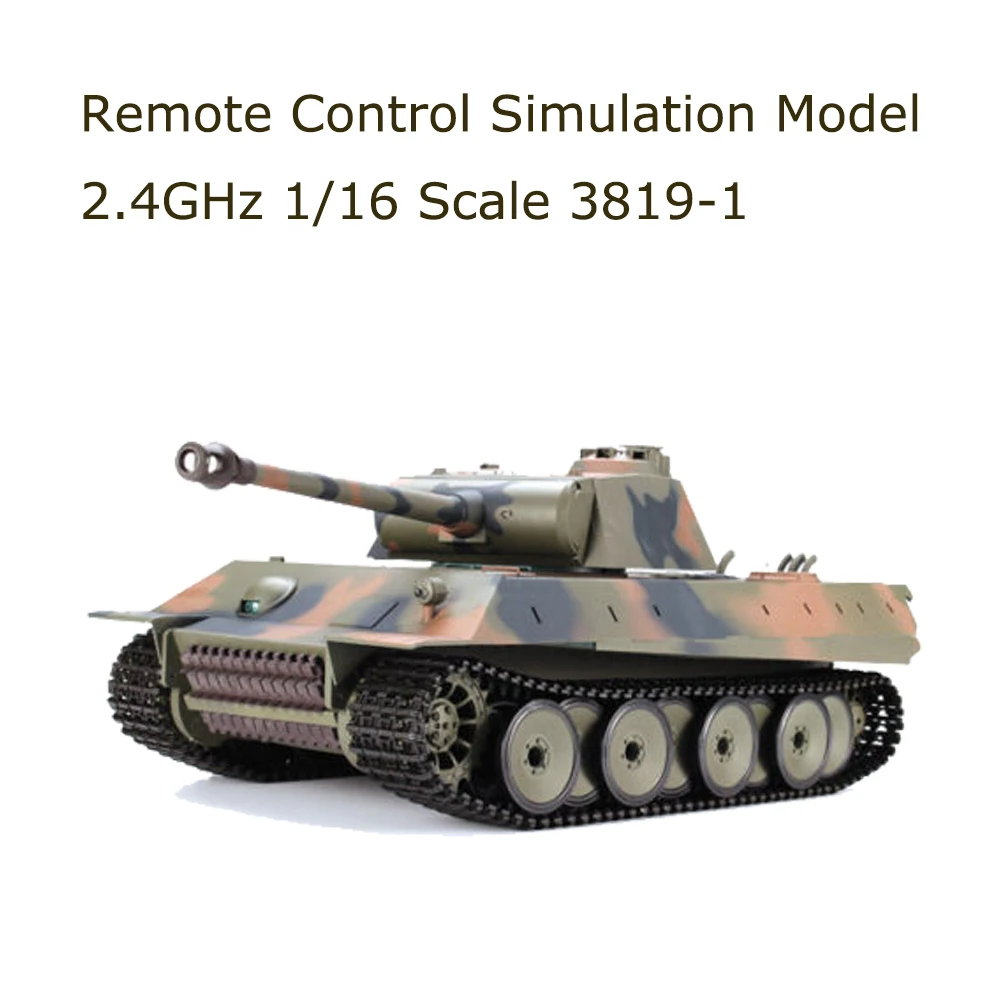 

Newest 1/16 2.4G 3819-1 German Panther Snow Leopard Battle Tank RC Tank Emulational Action Effect Full Scale R/C Function