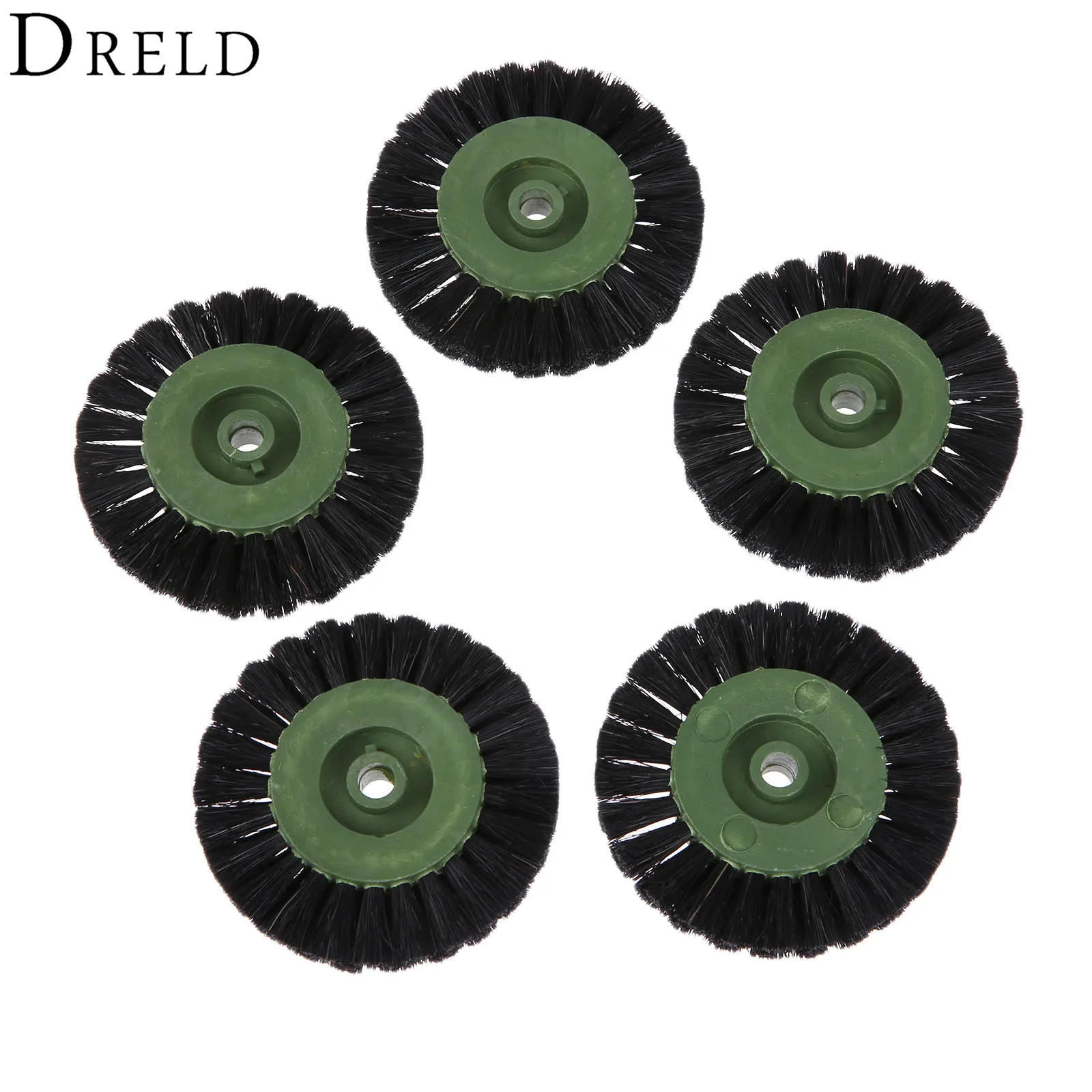 DRELD 5Pcs Dremel Accessories 60mm Grinding Brush Head Abrasive Wheel