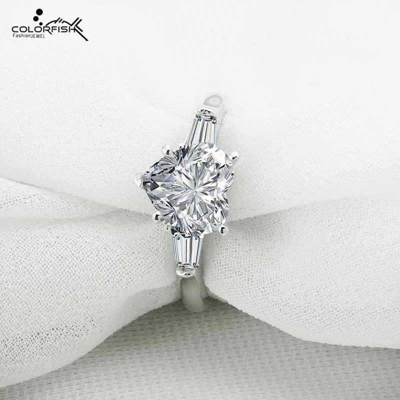 Кольцо обручальное с искусственным бриллиантом 2 карата engagement rings for