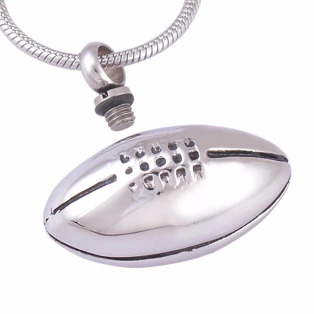 هيبوالرجينيك القدم شخصية المنجد قلادة neckalce الرجبي رماد الحرق جرة المقاوم للصدأ اسم محفورة