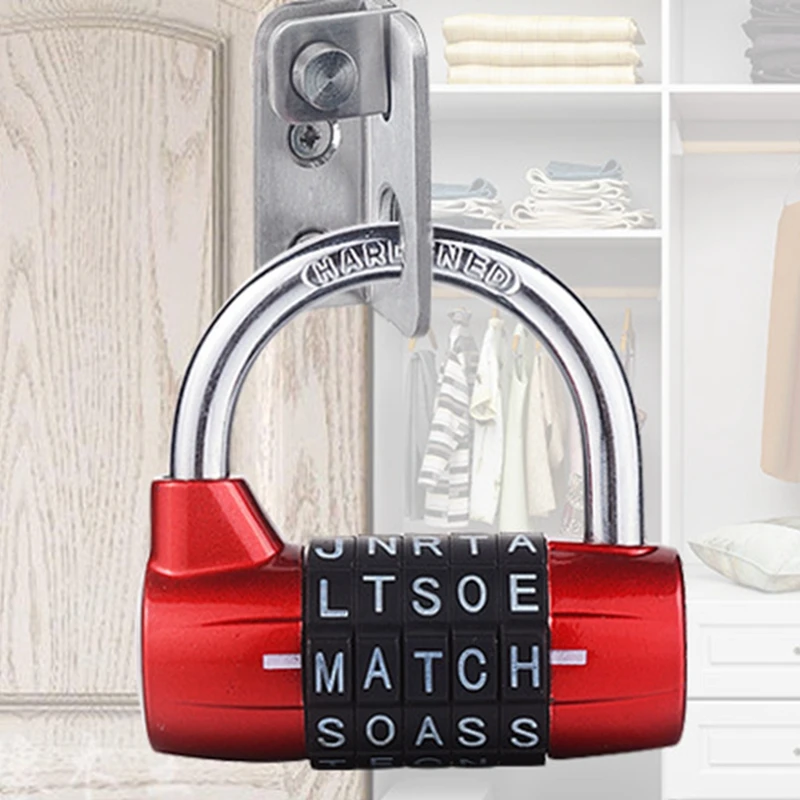 Gym Locker Lock, Kingo 5 Group Letter Combination Lock Padlock Blue Silver Black Suitcase Bicycle Easy Security Code Lock Gym Locker Lock, Kingo 5 Group Letter Combination Lock Padlock Blue Silver Black Suitcase Bicycle Easy Security Code Lock