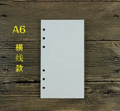 A5/A6 спираль блокнот наполнитель бумага для Filofax Диарио планировщик внутренние страницы замены офисные аксессуары переплетная книжная бумага - Цвет: A6 Line