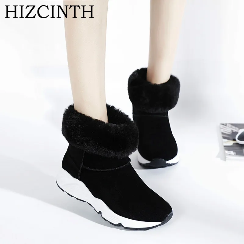 HIZCINTH 2017 Korean Women Winter Boots Warm Cotton Fur Boot Cashmere