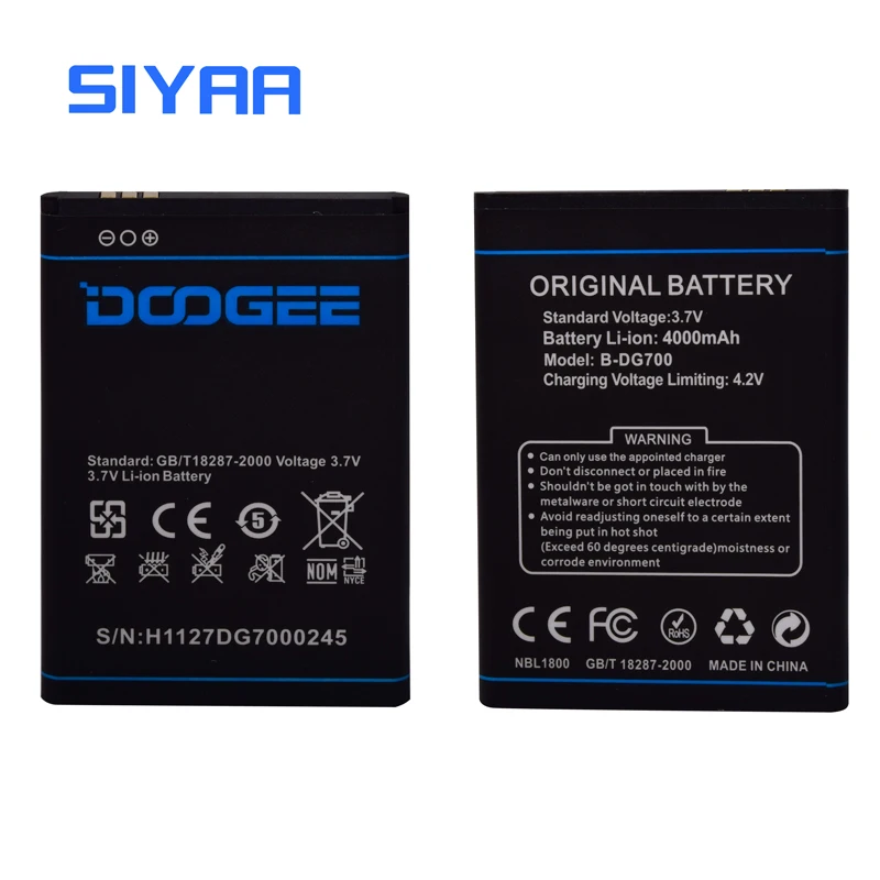 SIYAA оригинальный B-DG700 телефон батарея DG700 Для Doogee TITANS2 B большая реальная емкость