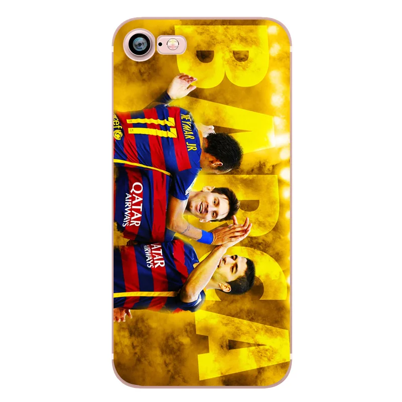 Phone Case C Ronaldo Messi Neymar Barcelona Soccer Jersey for iphone 5s 6s 7 6 plus SE 5 Soft Transparent Soft Silicon tpu Clear (8)