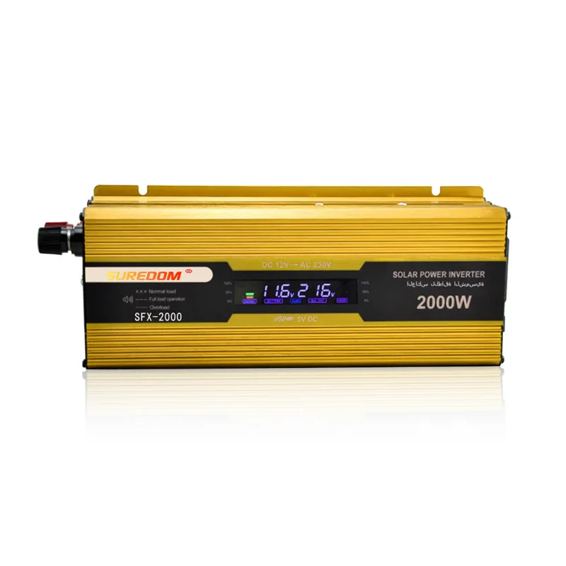 

2000W Inverter Vehicle Inverter LCD Digital Display Intelligent Red Solar Voltage Power Converter