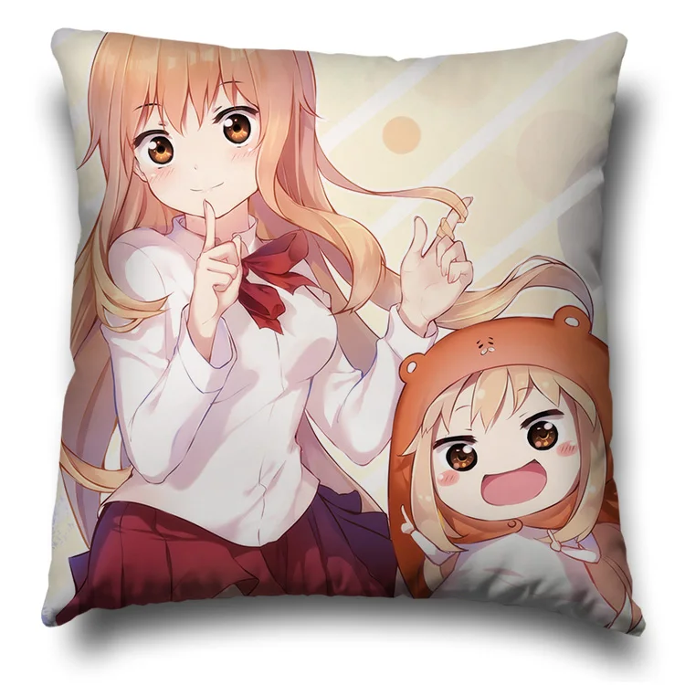 

Cute Cartoon Pattern Anime Pillowcase Himouto! Umaru chan Pillow Case Otaku Cushions Cover Outdoor Chair Cushions