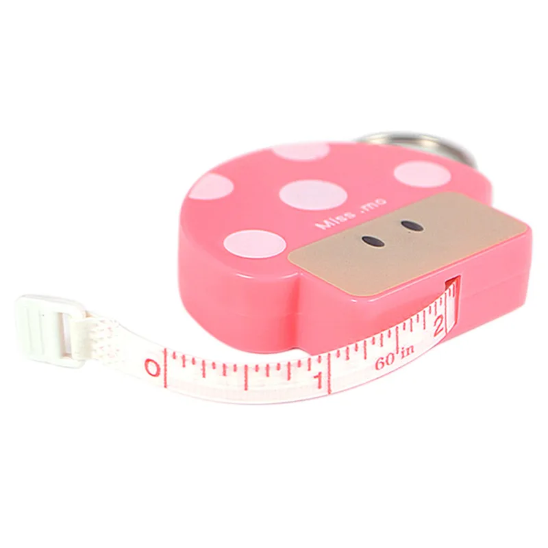 60 Inch 1.5M Retractable Ruler Tape Measure Sewing Cloth Dieting Tailor Plastic Fitness Accurate Body Measuring Tape keychian