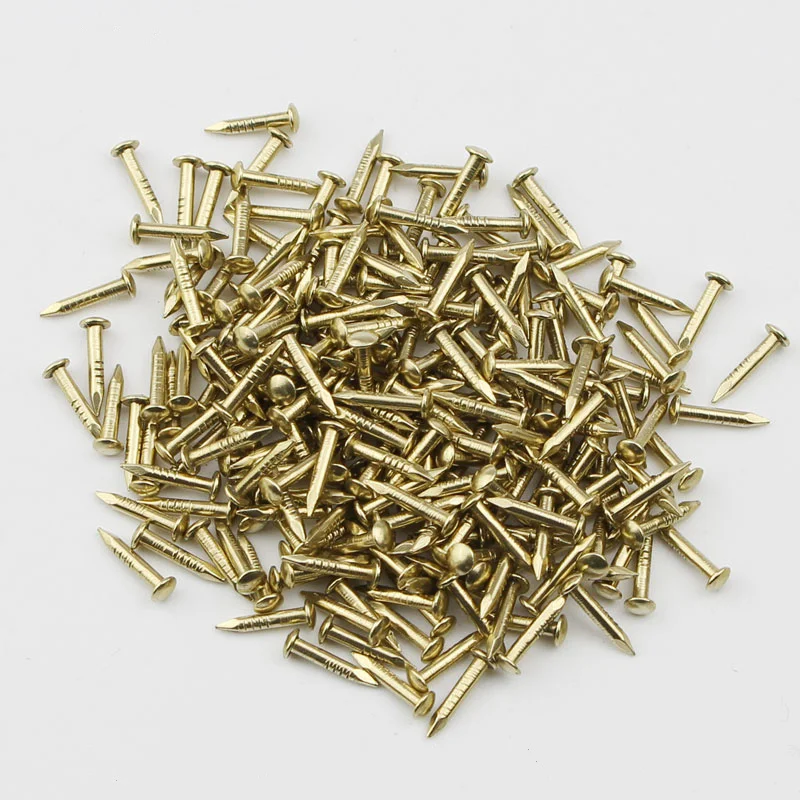 50pcs Fastener Round small copper nail Antique drum Furniture hinge Brass nails 8 10 12 15 18 21 30 35mm Hardware Accessories