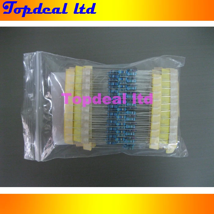 

1/4W 20Values Metal Film Resistors Assorted kit 20pcs/each value total 400pcs, free shipping