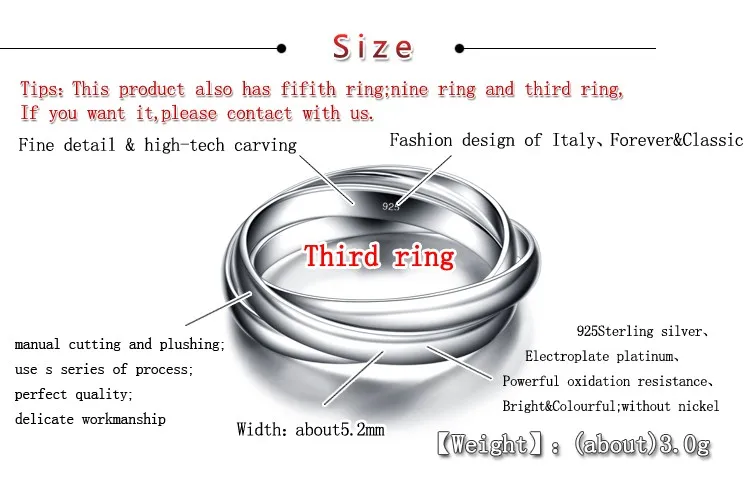 Новая мода Простой; женское серебряное кольцо 925; высокое качество мода палец кольцо для женщин; оптом и в розницу. Женские кольца; три кольца