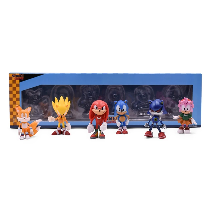 Sonic Anime Doll Action Figure Toys Box-Packed 6PCS/SET 2st Generation Boom Rare PVC Model Toy For Children Characters Gift